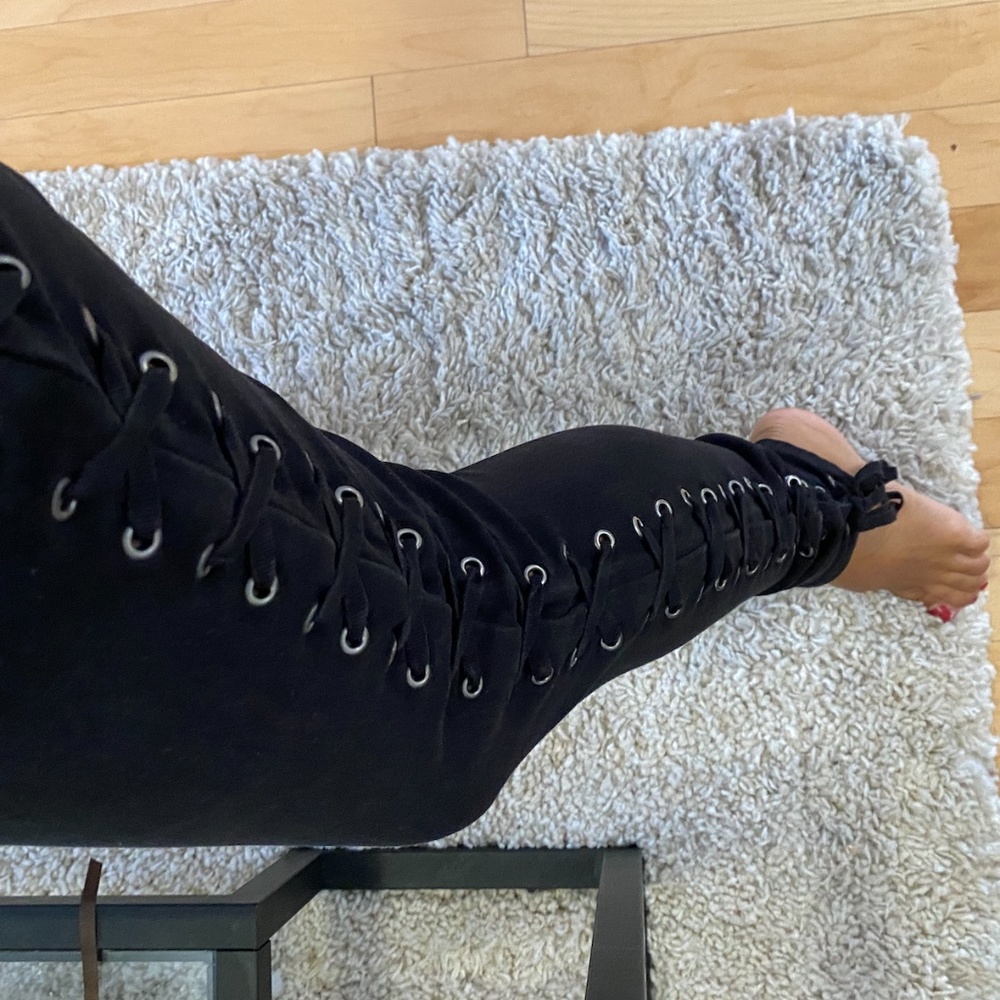 Black Jeans with Ribbon